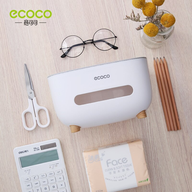ECOCO Tissue Box asztali konyhai szalvéta tároló tartály nappali távirányítós tárolódoboz otthoni irodai papírzsebkendőhöz