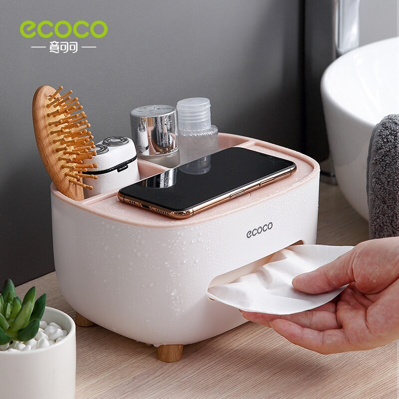 ECOCO Tissue Box asztali konyhai szalvéta tároló tartály nappali távirányítós tárolódoboz otthoni irodai papírzsebkendőhöz