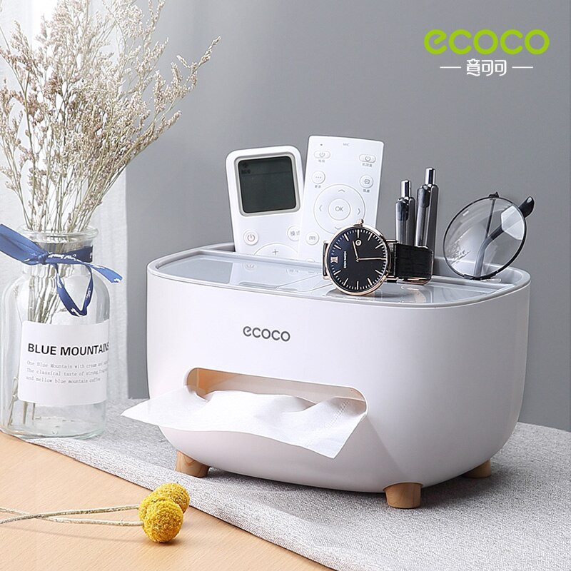 ECOCO Tissue Box asztali konyhai szalvéta tároló tartály nappali távirányítós tárolódoboz otthoni irodai papírzsebkendőhöz