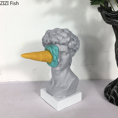 Mythology Figure Ice Cream David Άγαλμα Μύθος Χαρακτήρας Ρητίνη Στολίδια Διακόσμηση γραφείου Φιγούρα Γλυπτική Σκανδιναβική διακόσμηση σπιτιού Μοντέρνα