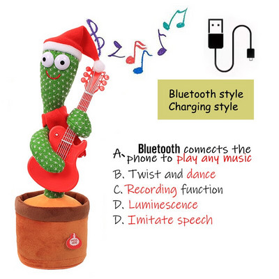 Táncoló kaktusz beszélő plüss babajáték gyermek születésnapi ajándék, amely énekelni és táncolni képes Interaktív táncoló kaktusz játék