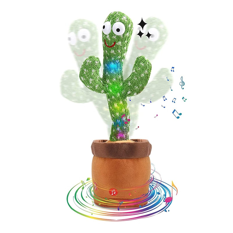 Táncoló kaktusz beszélő plüss babajáték gyermek születésnapi ajándék, amely énekelni és táncolni képes Interaktív táncoló kaktusz játék