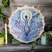 25CM šamanski bubanj Dizajn ukrasa Drvo života Ručno izrađeni šamanski bubanj Sibirski bubnjevi Duhovna glazba s batakom Ukras za dom