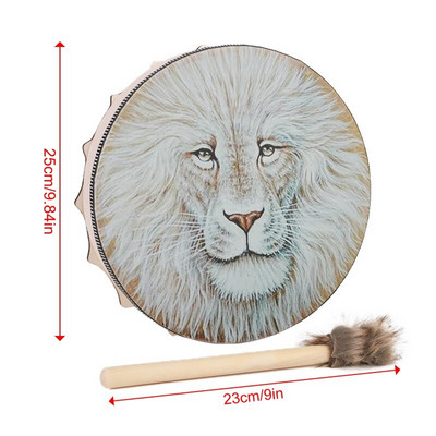 25CM šamanski bubanj Dizajn ukrasa Drvo života Ručno izrađeni šamanski bubanj Sibirski bubnjevi Duhovna glazba s batakom Ukras za dom