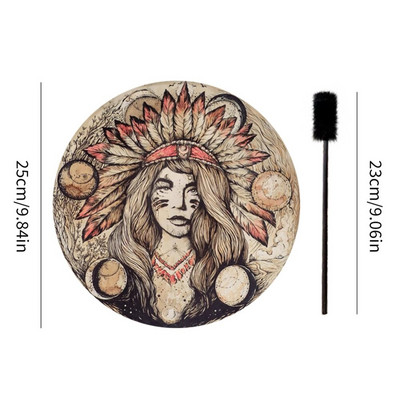 25CM šamanski bubanj Dizajn ukrasa Drvo života Ručno izrađeni šamanski bubanj Sibirski bubnjevi Duhovna glazba s batakom Ukras za dom