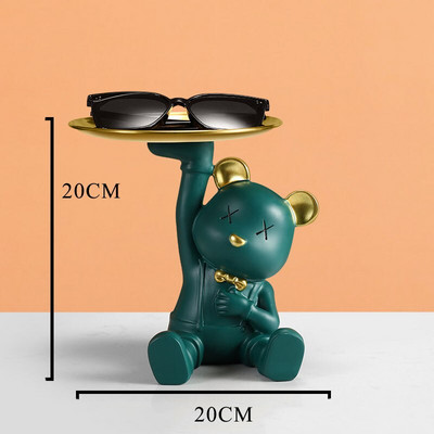 Slatke figurice medvjeda Ukrasi od smole Skulptura za uređenje doma Pohrana u dnevnoj sobi Višenamjenska statua Uređenje doma