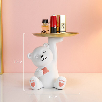 Slatke figurice medvjeda Ukrasi od smole Skulptura za uređenje doma Pohrana u dnevnoj sobi Višenamjenska statua Uređenje doma