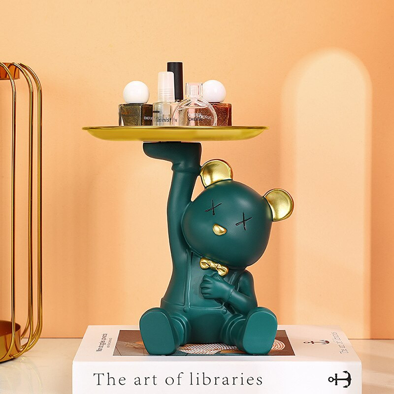 Slatke figurice medvjeda Ukrasi od smole Skulptura za uređenje doma Pohrana u dnevnoj sobi Višenamjenska statua Uređenje doma