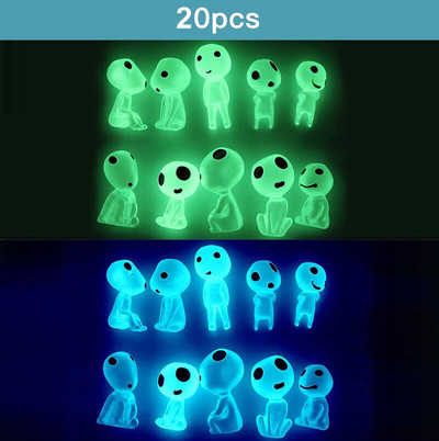 10/20 KOM. Svjetleći vanzemaljac Elf Ghost Sjajući plavo svjetlo Zeleno svjetlo Dekoracija vrta Minijaturni vrtlarski travnjak Dekoracija za Noć vještica