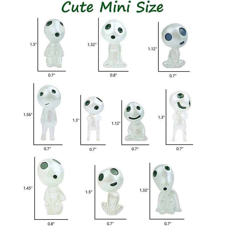 10/20 KOM. Svjetleći vanzemaljac Elf Ghost Sjajući plavo svjetlo Zeleno svjetlo Dekoracija vrta Minijaturni vrtlarski travnjak Dekoracija za Noć vještica