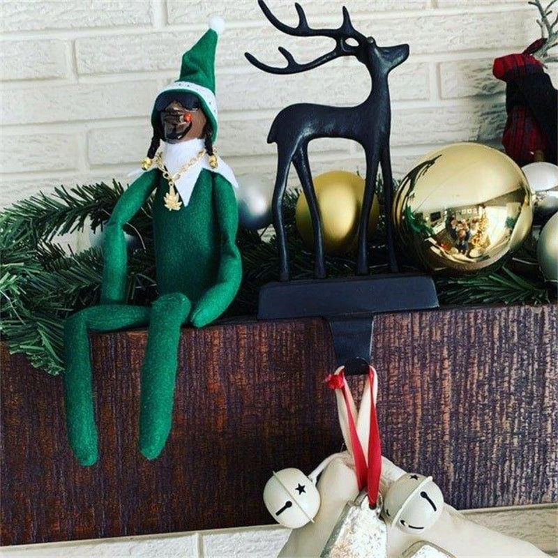 Snoop on A Stoop Elf de Crăciun Păpușă Spy on A Bent Elf de Crăciun Păpușă Decor pentru casă Jucărie pentru cadou de Crăciun de Anul Nou