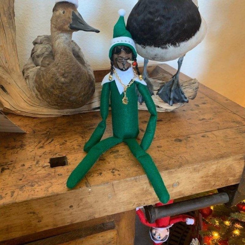 Snoop on A Stoop Elf de Crăciun Păpușă Spy on A Bent Elf de Crăciun Păpușă Decor pentru casă Jucărie pentru cadou de Crăciun de Anul Nou