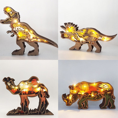 Faragasztó díszek Üreges többrétegű dinoszaurusz retro nappali dinoszaurusz szoba dekoráció orrszarvú fiú hálószoba karácsony