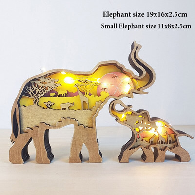 Drveni sjajni ukrasi Šuplji višeslojni dinosaurus retro dnevni boravak dinosaurus dekoracija sobe dječak Nosorog Božić