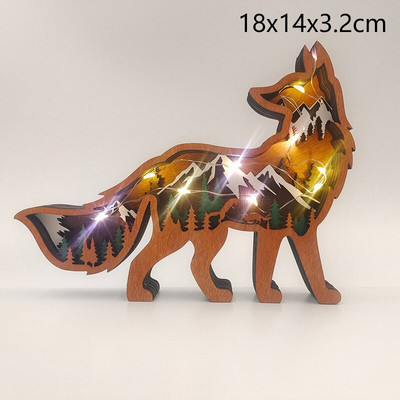 Drveni sjajni ukrasi Šuplji višeslojni dinosaurus retro dnevni boravak dinosaurus dekoracija sobe dječak Nosorog Božić