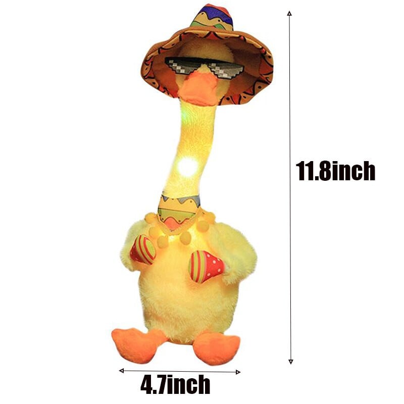 Gražus šokantis antis kalbantis žaislas USB įkrovimas Garso įrašas Kartojimas Lėlė Kawaii Duck Vaikai Švietimas Žaislai Dovana gimtadienio dovana