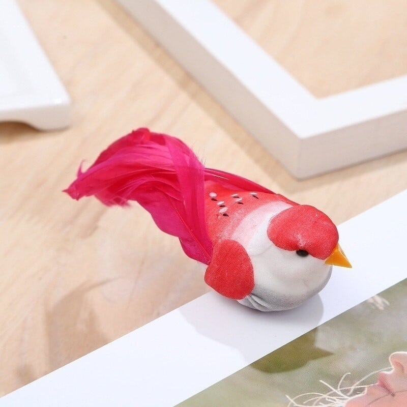 12 vnt/dėžutė Imitacija Dirbtinė paukščių sodininkystė Namų paukščių ornamentų puošyba Spalvinga burbuliukų paukščių kiemo puošmena