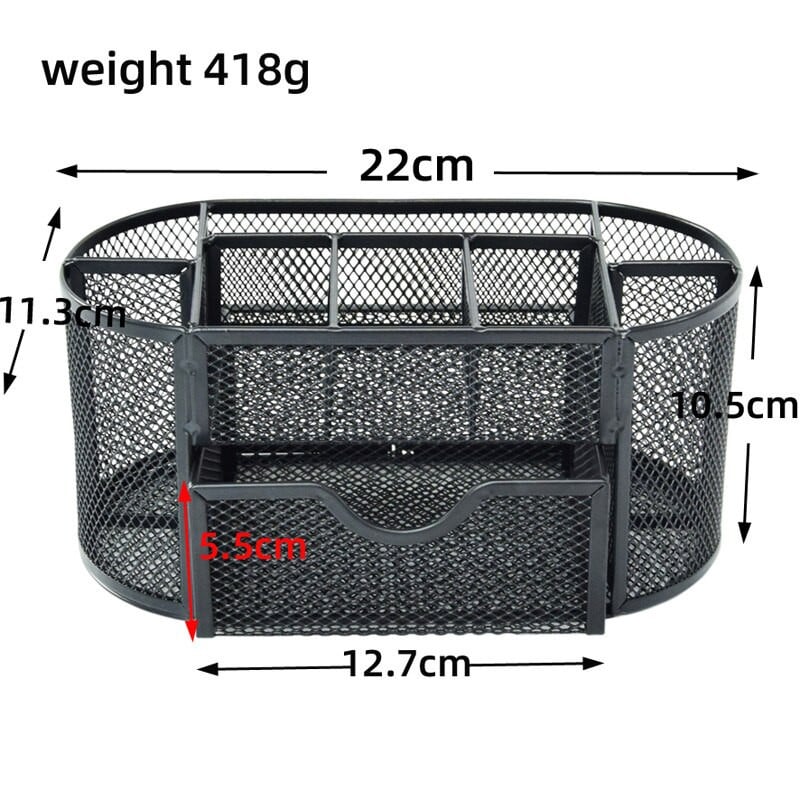 Fém rács Jiugongge tárolódoboz asztali írószer tolltartó kreatív nagy kapacitású tároló állvány