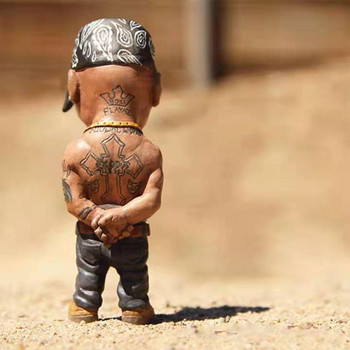 Μίνι Ρητίνη Διακοσμητικά Hip Hop Funny Rapper Bro Figurine Σετ Για Στολίδια Εσωτερικού Εξωτερικού Σώματος Διακοσμήσεις πάρτι Miniatur Figurin