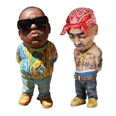 Mini ukrasi od smole Hip Hop Funny Rapper Bro figurica Set za dom unutra vani Ukrasi Dekoracije Party Minijaturna figurica