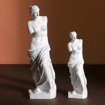 Статуя на Венера Милоска от смола Гола Афродита Скулптура Домашен декор Фигурка на богиня от гръцката митология Изкуство Декорация на кабинет за всекидневна