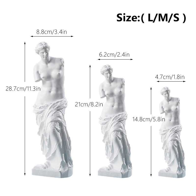 Dervos Veneros de Milo statula Akto Afroditės skulptūra Namų dekoras Graikų mitologija Deivės figūrėlės menas Svetainės darbo kambario dekoravimas
