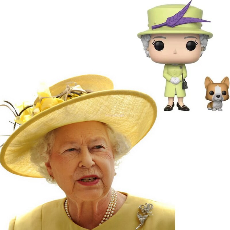 Q változat UK Anglia királynője II. Erzsébet királynő figurák 10 cm-es figura Modell játékok A királynő dísze baba karácsonyi díszek