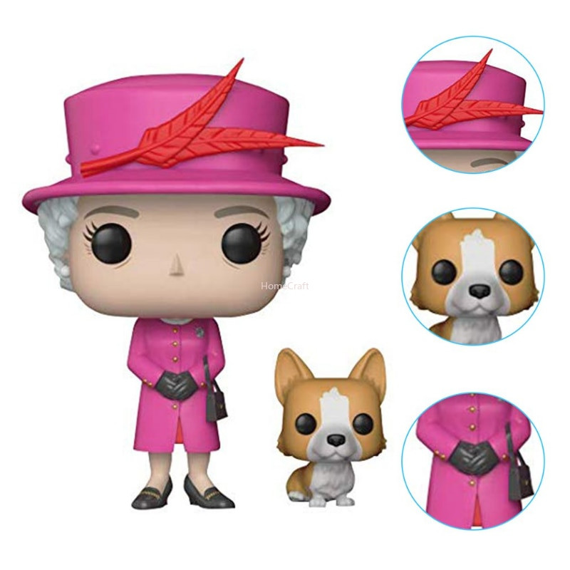 Q változat UK Anglia királynője II. Erzsébet királynő figurák 10 cm-es figura Modell játékok A királynő dísze baba karácsonyi díszek