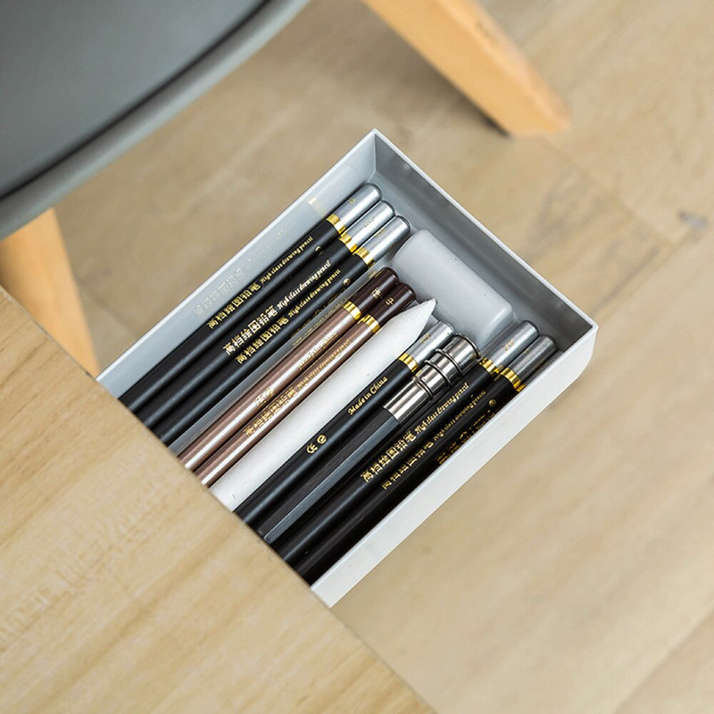 Szervező Kozmetikai Asztal Szervező Konyhai Fiók Paszta Irodai íróasztal alsó befejező doboz Asztali tárolódoboz tolltartó