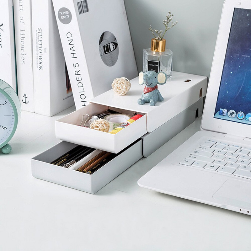 Szervező Kozmetikai Asztal Szervező Konyhai Fiók Paszta Irodai íróasztal alsó befejező doboz Asztali tárolódoboz tolltartó