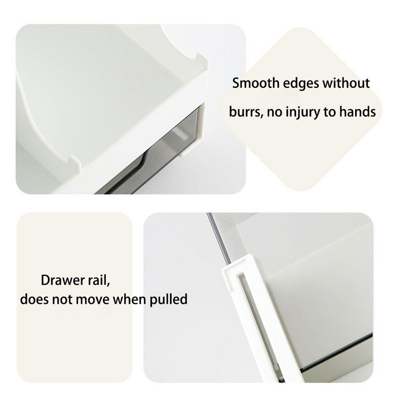 Asztali tárolódoboz Tárolófiók Műanyag kozmetikai kozmetikai konténer tárolódoboz Többfunkciós asztali tárolódoboz háztartási