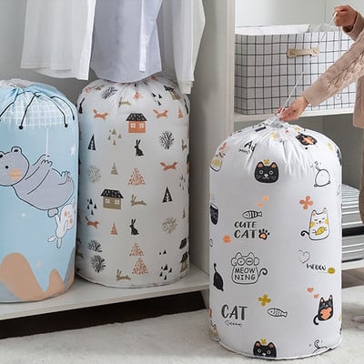 Animacinis lokys sulankstomas laikymo krepšys Sijos prievadas permatomas organizatorius drabužiai antklodė kūdikių žaislų krepšelis konteineris antklodė kelioniniai krepšiai