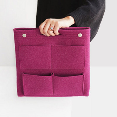 Naujas veltinio įdėklo laikymo krepšys Daugiakišeninis Kelioninis kosmetikos tualeto reikmenų krepšiai Pamušalas krepšiai nešiojimui ir rankinėms Moterų makiažo organizatorius