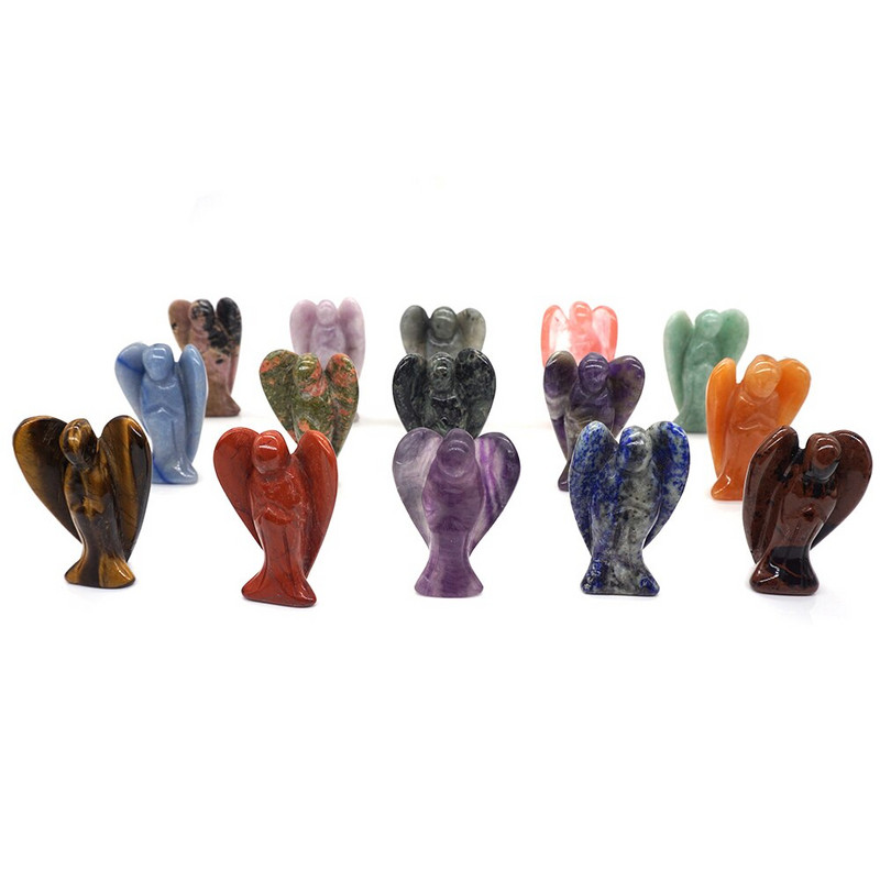 2" őrangyal figura gyógyító kristály drágakő szobor Családi otthon Ékszer Dekoráció Tanulmányi Kézműves Ajándék csecsebecse szobadísz