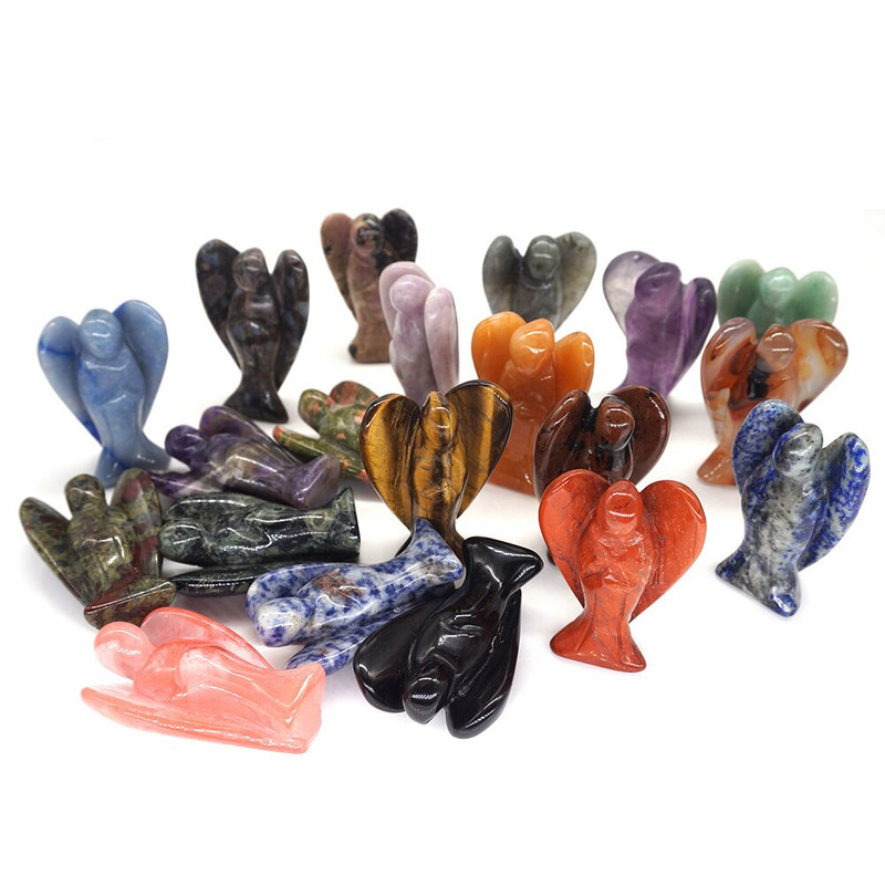 2" őrangyal figura gyógyító kristály drágakő szobor Családi otthon Ékszer Dekoráció Tanulmányi Kézműves Ajándék csecsebecse szobadísz