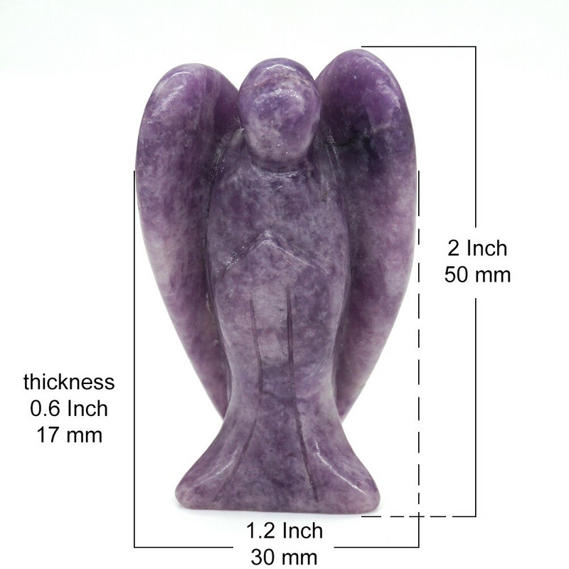 2" őrangyal figura gyógyító kristály drágakő szobor Családi otthon Ékszer Dekoráció Tanulmányi Kézműves Ajándék csecsebecse szobadísz