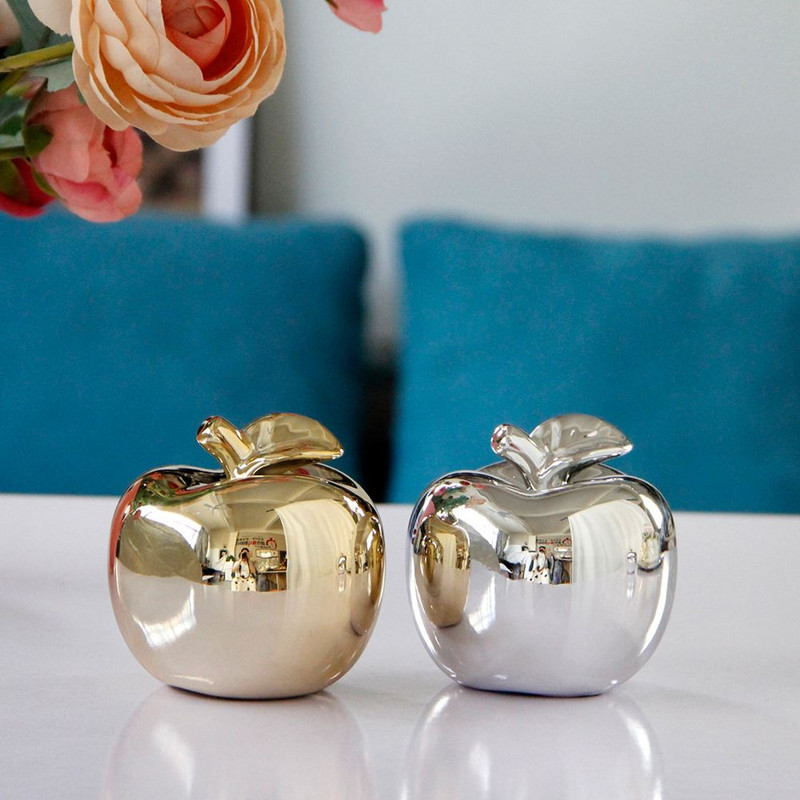 Keramička statua Figurica jabuke Ornament Kreativna moderna božićna jabuka Kućni ured Desktop Dekoracija Poklon