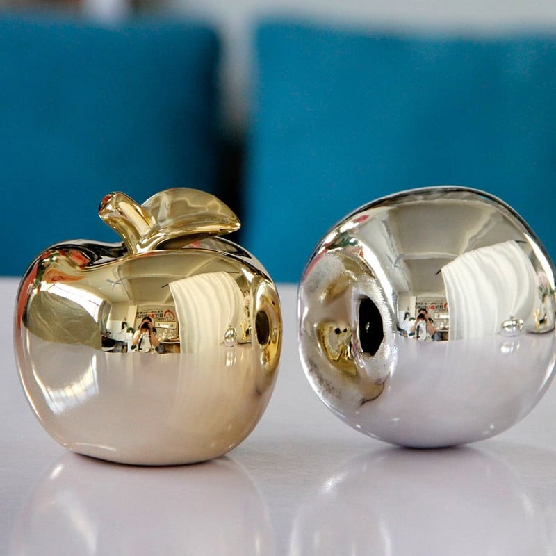 Keramička statua Figurica jabuke Ornament Kreativna moderna božićna jabuka Kućni ured Desktop Dekoracija Poklon