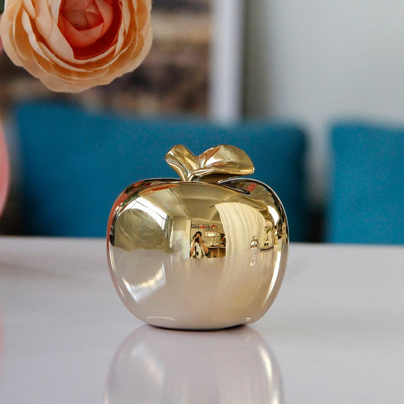 Keramička statua Figurica jabuke Ornament Kreativna moderna božićna jabuka Kućni ured Desktop Dekoracija Poklon