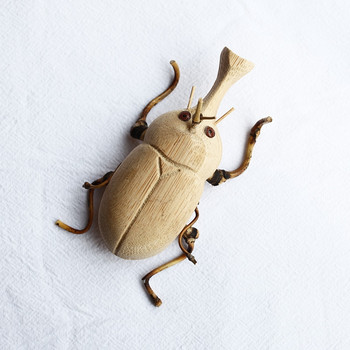 Χειροποίητο έντομο μπαμπού Mantis Beetle Retro Crafts Διακόσμηση για μικρά ζώα στο γραφείο