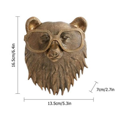 3D fiú Nyúl Nyúl Monoklák Szobor Szobor Fali dekoráció Szobor Állat Figura Miniatűr Modern Művészet Otthoni dekorációk Kiegészítők