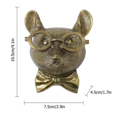 3D fiú Nyúl Nyúl Monoklák Szobor Szobor Fali dekoráció Szobor Állat Figura Miniatűr Modern Művészet Otthoni dekorációk Kiegészítők