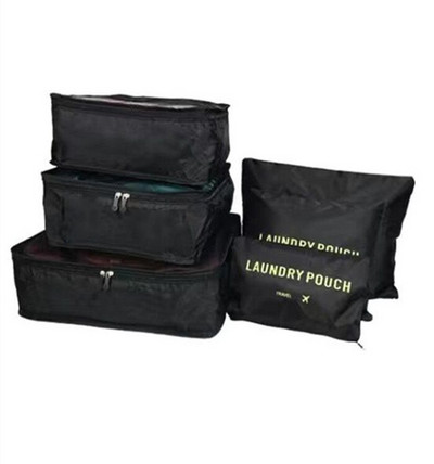 6vnt Kelioninio krepšio rinkinys Bagažo laikiklis Drabužiai Antklodė Tvarkingi Batai Lagaminas makiažas Kelioninis maišelis Kelioninio krepšio organizatorius