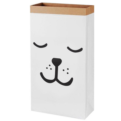 Geantă de depozitare din pânză, cu desene mari, pungă de hârtie kraft grea, organizator de cameră pentru copii, modele de pungi, pungă de rufe pentru îmbrăcăminte de jucărie pentru bebeluși