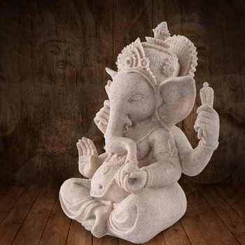 Εκλεκτής ποιότητας άγαλμα θεού ελέφαντα από ψαμμίτη Γλυπτό Ινδικού Λόρδου Ganesha Γλυπτό του Βούδα Ψαμμίτη ειδώλιο χειροποίητο σκαλισμένο μινιατούρα