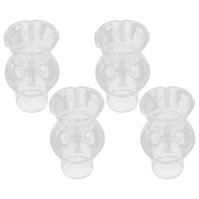 4τμχ Ανταλλακτικό Σφαίρα Λάμπας λαδιού Γυάλινη Σκιά Φωτιστικού 7/3cm Κάλυμμα Κεροζίνης Light