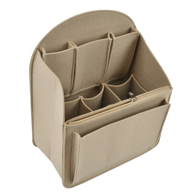 Kuprinės įdėklai saugojimo krepšiai Kelionių organizatorius veltinio krepšys įdedamas kosmetikos krepšys su daugybe kišenių studentų kuprinės įdėklo krepšys