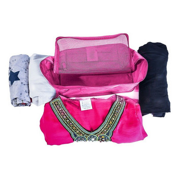 6 τμχ Σετ ταξιδιωτικές βαλίτσες Organizer Τσάντες αποθήκευσης Ρούχα Τσάντες παπουτσιών Φορητές αποσκευές Organizer ρούχα Τακτοποιημένο τσαντάκι παπουτσιών