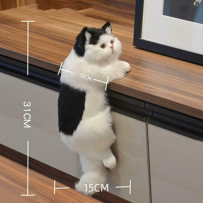 Armas realistlik karvane rippuv kassi simulatsioon Palus kassinukk loomakujukesed Kodutelevisiooni kaunistus kassipoeg mudel pehme mänguasi, kingitus lapsele