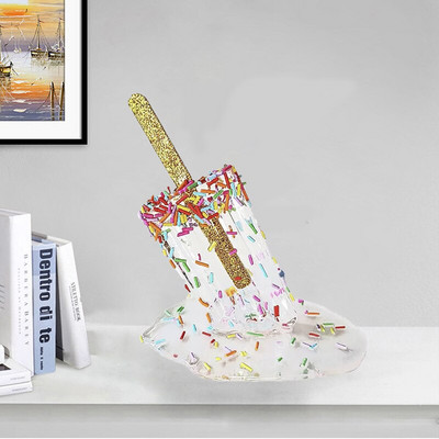 2022 Topire Icicle Sculptură Decorare Popsicles Înghețată Accesorii Decor Home Decor Creativ Miniatură Rășină Artizanat Gheață